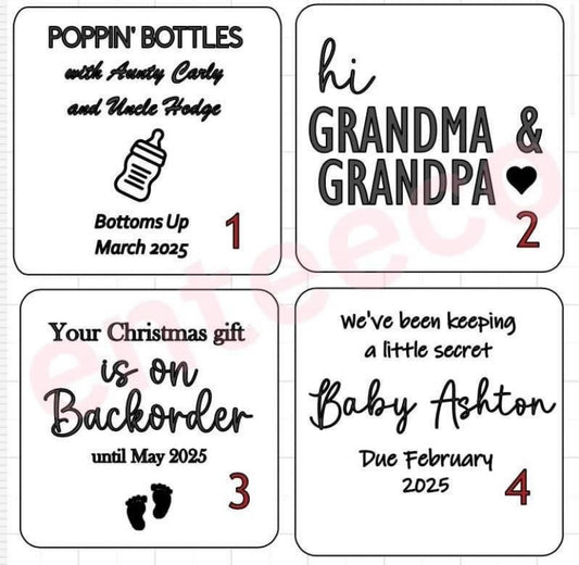 ‘Choose A Design’ Pregnancy Announcement
