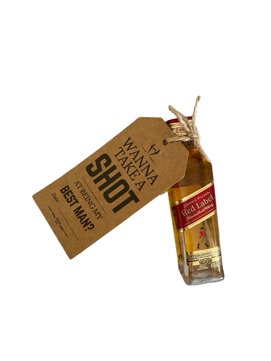 50mL Whisky with 'Best Man' Tag